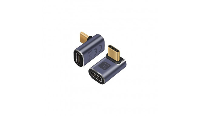 Techly IADAP USB4C-40G cable gender changer USB-C 4.0 Grey