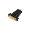 Deltaco HDMI-10 cable gender changer 19-pin HDMI DVI Black