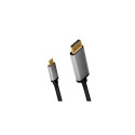 LogiLink CUA0100 cable gender changer DisplayPort USB 3.2 Gen1 Type-C Black, Grey