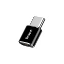 Baseus ABMU24ABK cable gender changer microUSB Type-C Black, Silver