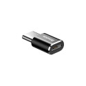Baseus ABMU24ABK cable gender changer microUSB Type-C Black, Silver