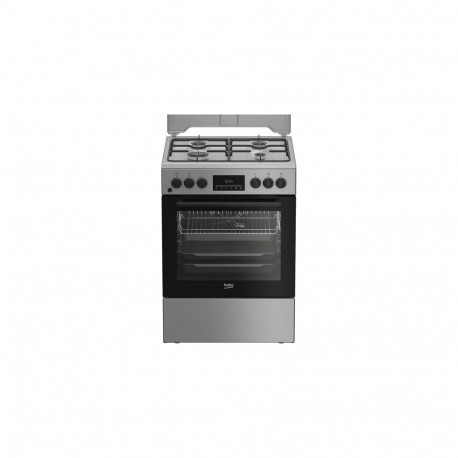 Beko FBM62320SDS Freestanding cooker Electric Gas Black, Silver