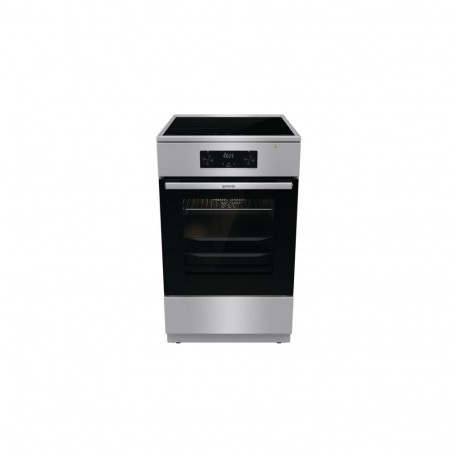 Gorenje 740742 cooker Freestanding cooker Electric Zone induction hob Black, Stainless steel