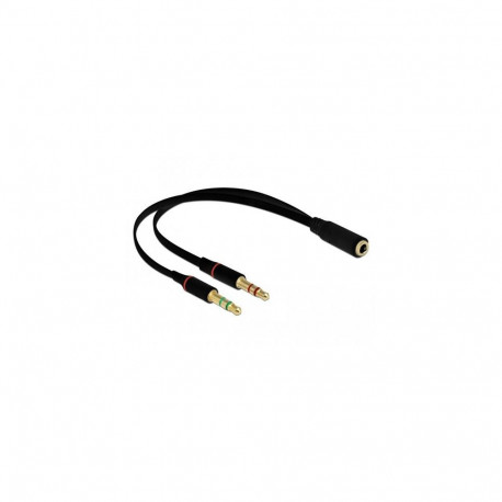 DeLOCK 65967 audio cable 0.2 m 3.5mm 2 x 3.5mm Black