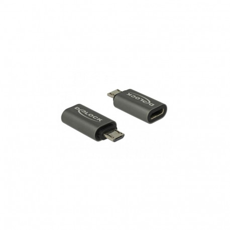 DeLOCK 65927 cable gender changer USB 2.0 Micro-B USB Type-C Anthracite