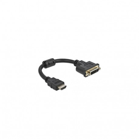 DeLOCK 65206 video cable adapter 0.2 m HDMI Type A (Standard) DVI-D Black