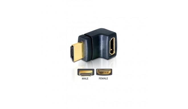 DeLOCK HDMI Stecker &gt; HDMI Buchse 90° oben HDMI 1.3 Black