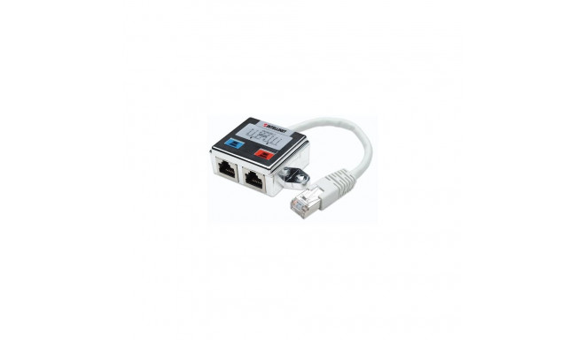 Intellinet 2-Port Modular Distributor, Cat5e, FTP, allows two RJ45 ports to share one Cat5e network 