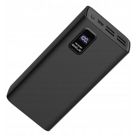 Platinet akupank 30000mAh PD QC LED, must (avatud pakend)