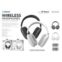 PLATINET WIRELESS HEADPHONES WITH MIC BLUETOOTH SLIM STYLE SILVER-WHITE [46099]