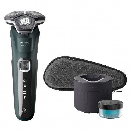 Philips Series 5000 wet and dry electric shaver S5884/50, SkinIQ, SteelPrecision blades, 360-D flexi
