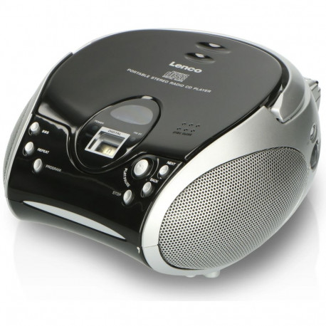 New! Lenco CD player black/silver SCD-24 Black/Silver