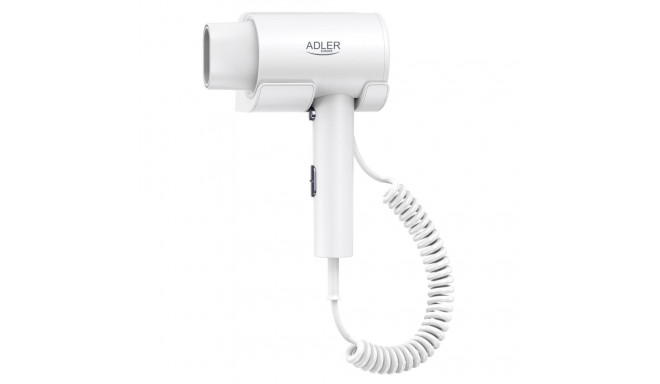 Adler seinale kinnitatav föön AD 2285 2000 W 3 temperatuuriseadet valge