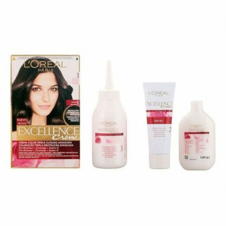 Püsivärv L'Oreal Make Up Excellence Nº 3 Castano Oscuro Nº 3-Castano Oscuro 192 ml
