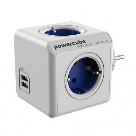 Kuubik mitme pistikuga Power Cube Allocacoc 1202BL/DEOUPC USB