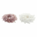 Jõulupärg DKD Home Decor Vaht Sulg (40 x 40 x 6 cm) (2 pcs)