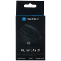 Hiir Natec JAY 2 Must Juhtmevaba 1600 dpi