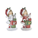 Christmas bauble DKD Home Decor Resin Girls (6,5 x 6,5 x 12 cm) (2 Units)