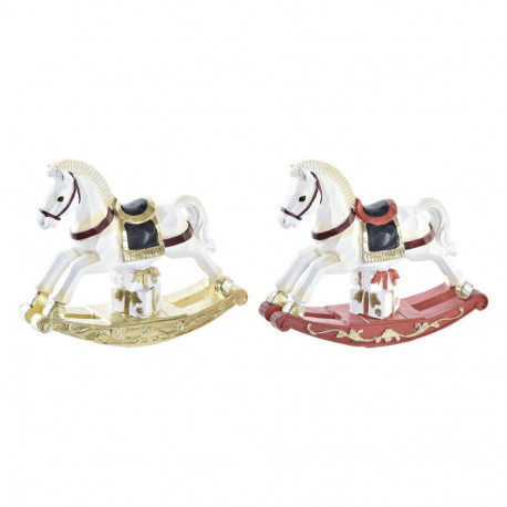 Christmas bauble DKD Home Decor Horse Resin (14 x 4 x 11 cm) (2 Units)