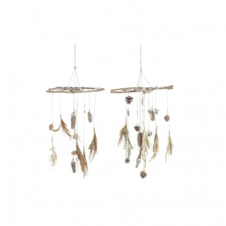 Christmas bauble DKD Home Decor Wood (2 Units) (41 x 41 x 40 cm)