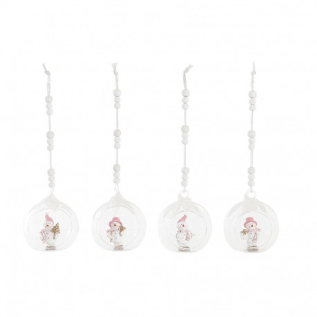 Christmas bauble DKD Home Decor Crystal Resin (7 x 6 x 8 cm) (4 Units)