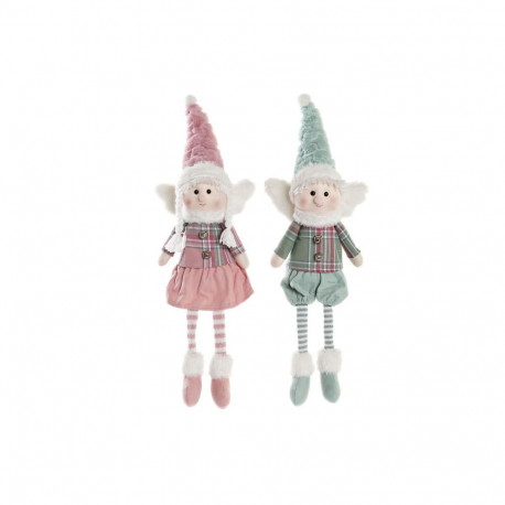 Dekoratiivkuju DKD Home Decor Jõulud Haldjas Polüester Ingel (15 x 10 x 53 cm) (2 Ühikut)