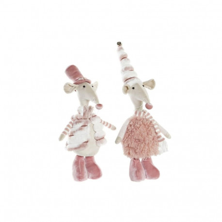 Dekoratiivkuju DKD Home Decor Roosa Hiir 16 x 11 x 55 cm (2 Ühikut)