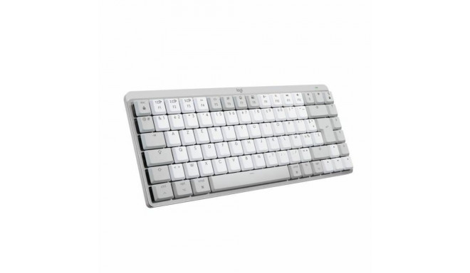 Juhtmevaba Klaviatuur Logitech MX Mini Mechanical for Mac Valge Valge/Hall Prantsuse AZERTY