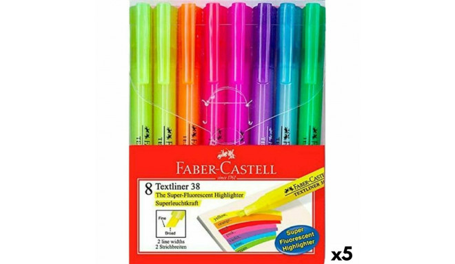 Pimeduses Helendavate Markerite Komplekt Faber-Castell Textliner 38 5 Ühikut