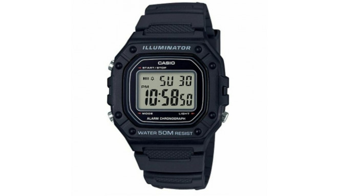 Meeste Kell Casio W-218H-1AVEF Must