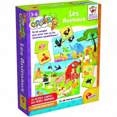 Hariv mäng kolm ühes Lisciani Giochi Les animaux