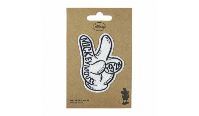 Patch Mickey Mouse   White 9,5 x 14,5 cm