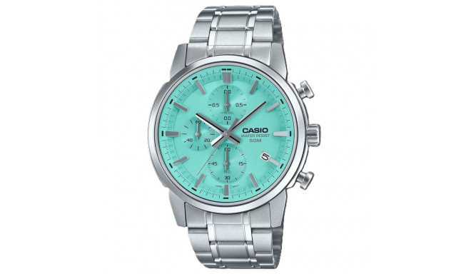 Men's Watch Casio CHRONO DATE SILVER AQUA