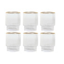 Set of glasses Home ESPRIT Transparent Golden Crystal 320 ml (6 Units)