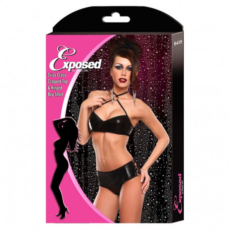 Underwear Set Exposed Black (S/M)