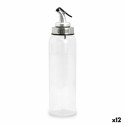 Cruet Quttin Transparent Silver Glass 0,5 L 6 x 6 x 26 cm (12 Units)