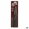 Peeler Knife Quttin Black Stainless steel 9 cm (12 Units)