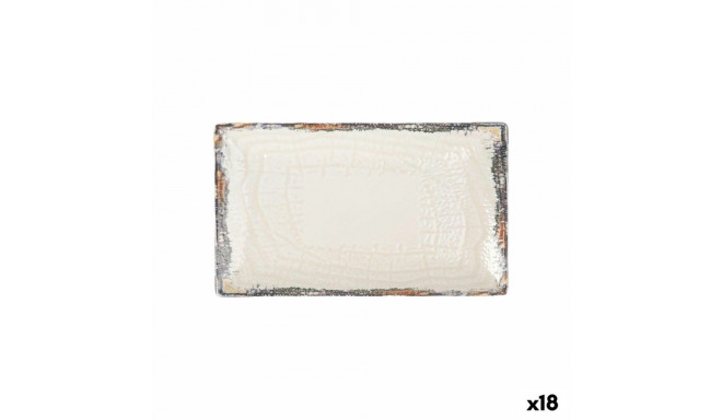 Serving Platter La Mediterránea Albus Rectangular 25,3 x 15 x 2 cm (18 Units)