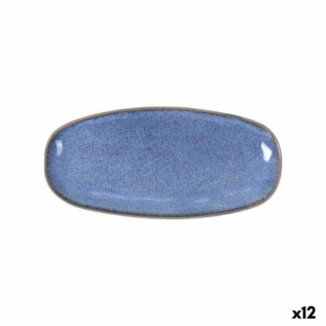 Serving Platter La Mediterránea Macarella blue Oval 33 x 14,8 x 2,7 cm (12 Units)