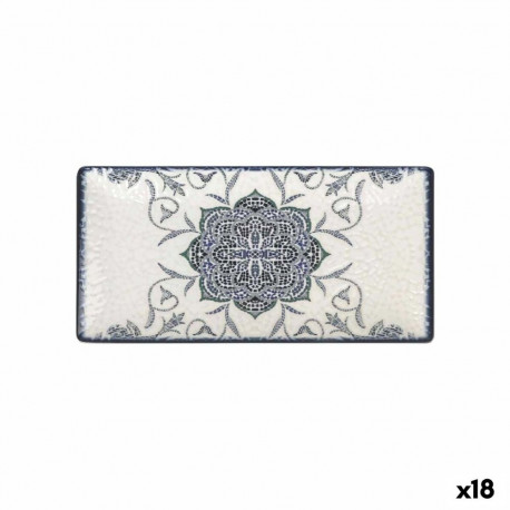 Serving Platter La Mediterránea Rosetta Rectangular 30 x 15 x 2 cm (18 Units)