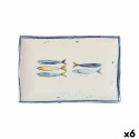 Serving Platter La Mediterránea Peixe Rectangular Fish 30 x 20 x 2,5 cm (6 Units)