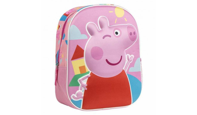 3D-kooliseljakott Peppa Pig Roosa 25,0 x 31,0 x 10,0 cm
