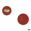 Plate set Algon Red 20 cm 10 Pieces (18 Units)