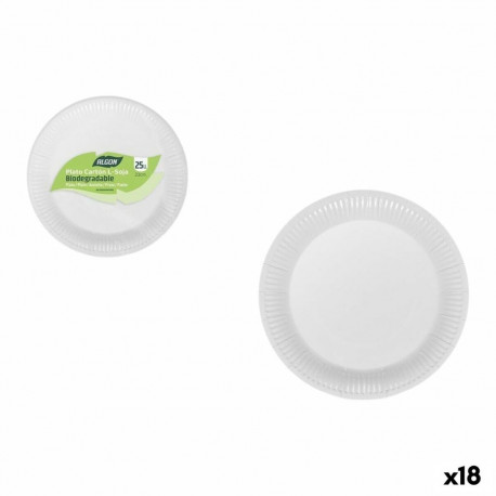 Plate set Algon 23 cm 25 Pieces (18 Units)