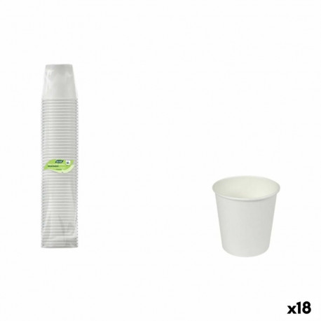 Klaaside komplekt Algon Valge 80 ml 50 Tükid, osad (18 Ühikut)