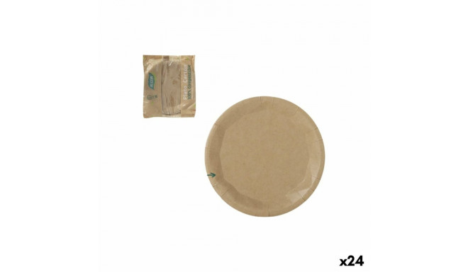 Taldrikute komplekt Algon Pruun 22 cm 10 Tükid, osad (24 Ühikut)