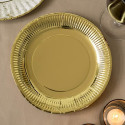 Plate set Algon Golden 18 cm 12 Pieces (18 Units)