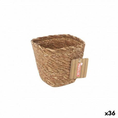 Multi-purpose basket Privilege   Brown wicker Squared 12 x 12 x 11 cm (36 Units)