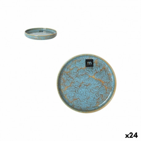 Serving Platter La Mediterránea Scratch blue 13,7 x 2 cm (24 Units)