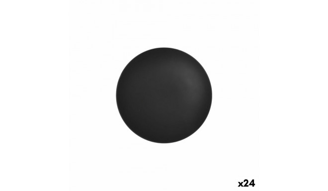Deep Plate La Mediterránea Black 21 x 5,3 cm (24 Units)